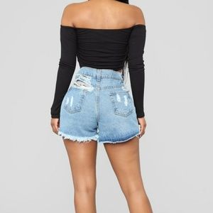 High Waist Denim Shorts